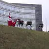 美国大狗机器人扮演圣诞驯鹿动作蠢萌