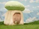 兔子与超级孟!你想坐在我的蘑菇房里吗？