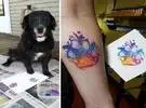 30可以让狗总是陪你绕着脚印纹身, 可爱的爆炸!