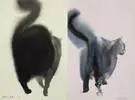 塞尔维亚艺术家的洗墨猫系列, 这幅画也是生动的!